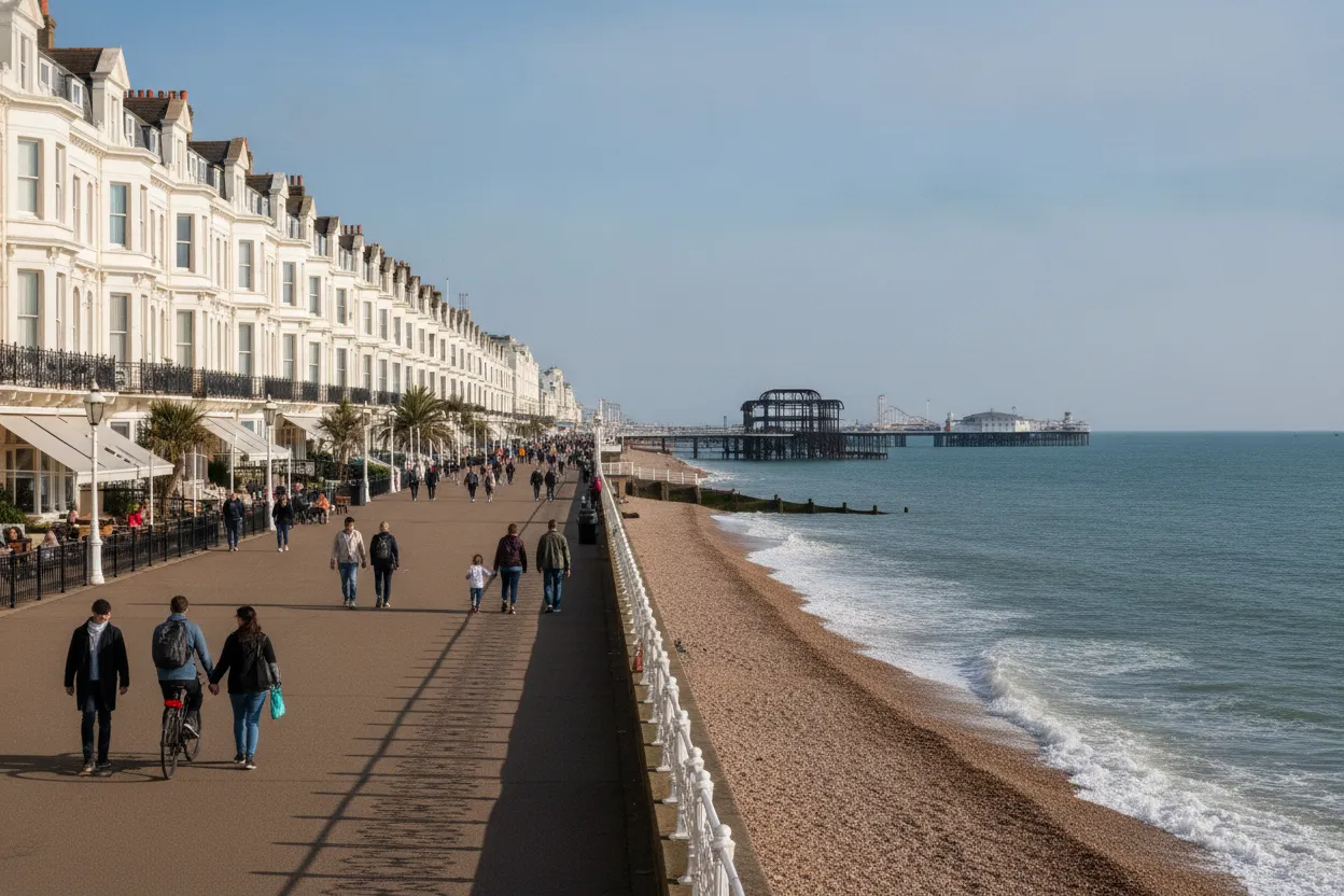 Strolling the Brighton Promenade